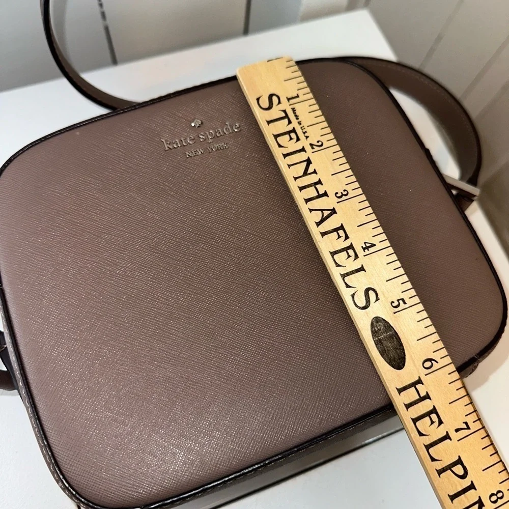 Kate Spade Spring Newbury Crossbody Bag Brown Silver Accents Capsule Wardrobe